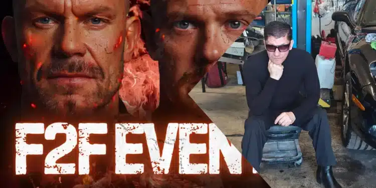 Vartti Isberg istuu autotallissa mustissa vaatteissa ja aurinkolaseissa, käsi leuan alla.