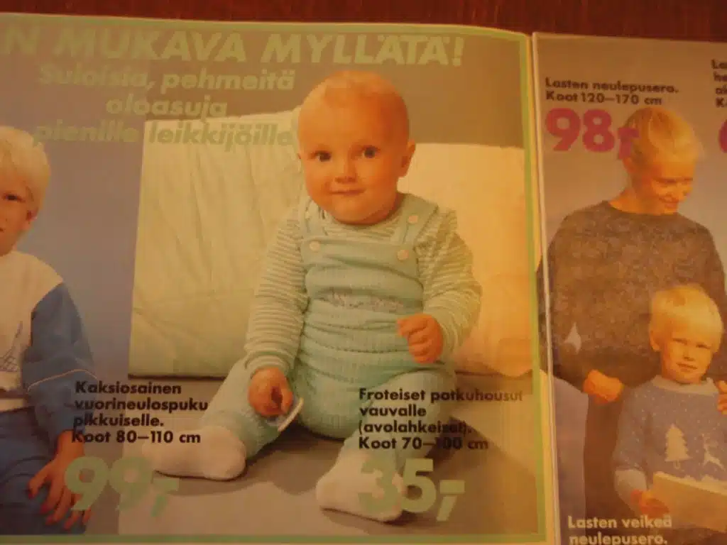 Pieni Wille Rydman esiintyi mainoskuvissa jo vauvana.